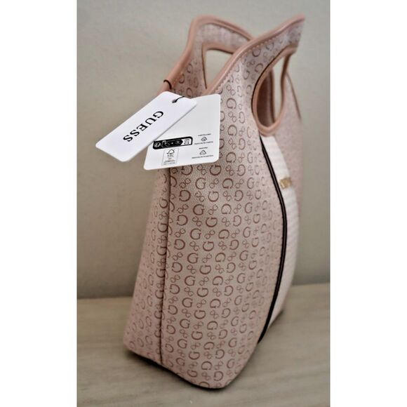 Guess RCS9478081 Rose Multi Monogram Suma Travel Insulated Cutout Lunch Tote - Picture 2 of 7